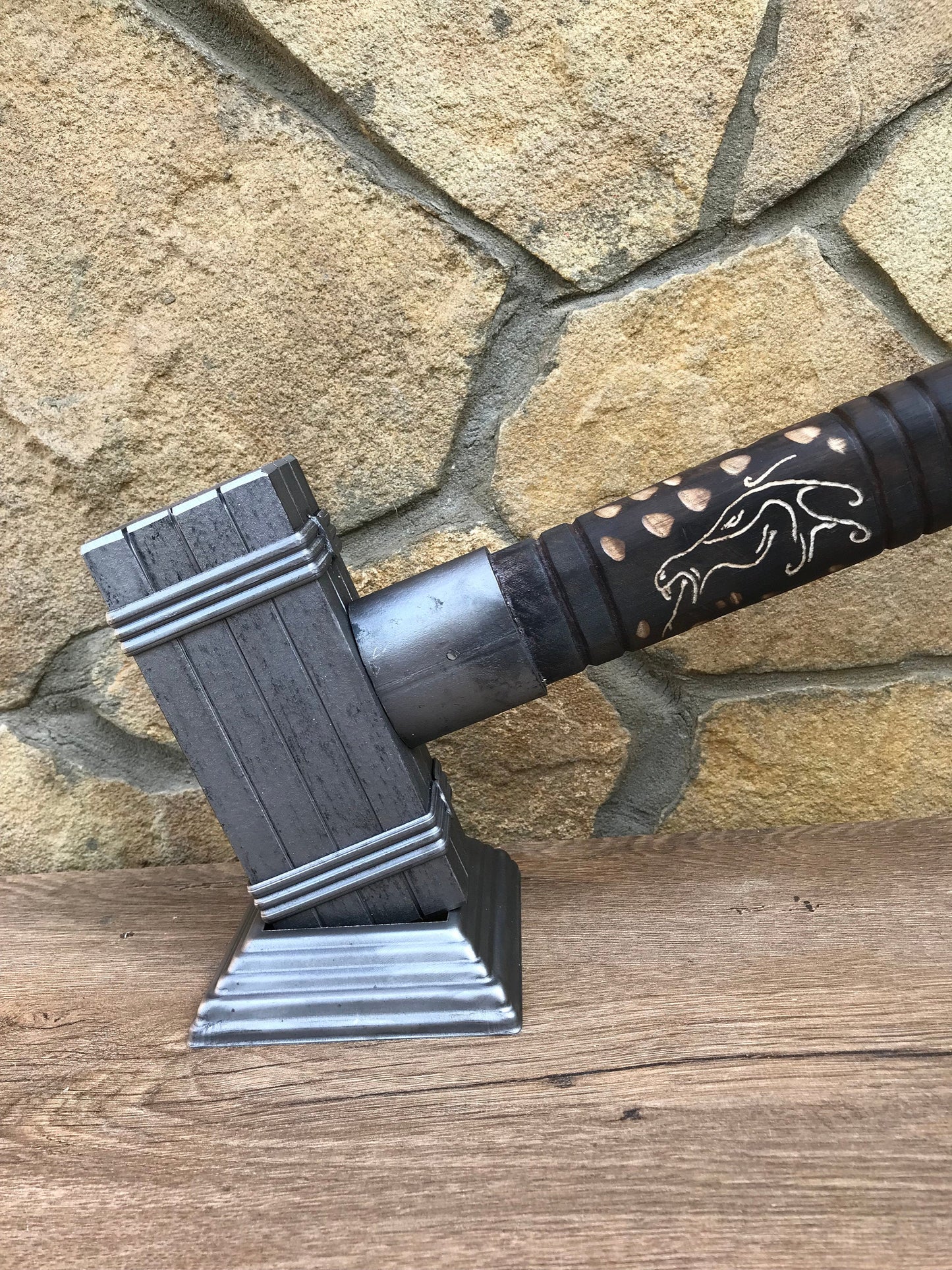 Hand forged hammer, viking axe, Thors hammer, decorative hammer, mjolnir, medieval hammer, mens gift, iron gift for him, viking hammer