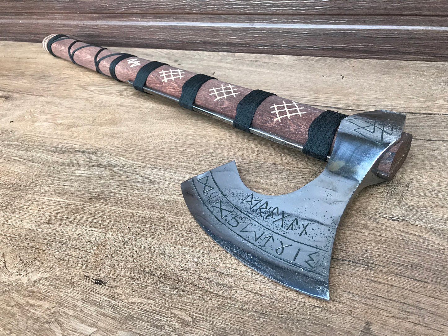 Runic axe, pagan axe, axe with runes, personalized axe, custom axe, axe with initials, viking axe, bearded axe, Norse axe, viking weapon