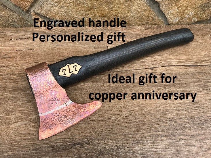 Copper axe, axe from copper, 7th anniversary gift for him, copper gift for him, 7th anniversary, copper gifts,copper anniversary gift, axe