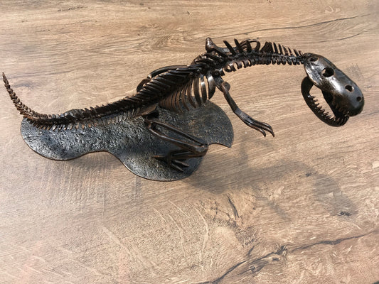 Hand forged dinosaur, dinosaur, tyrannosaurus, t-rex, t rex, dinosaur gift, raptor decor, iron gift, Jurassic Park, reptile, paleontology