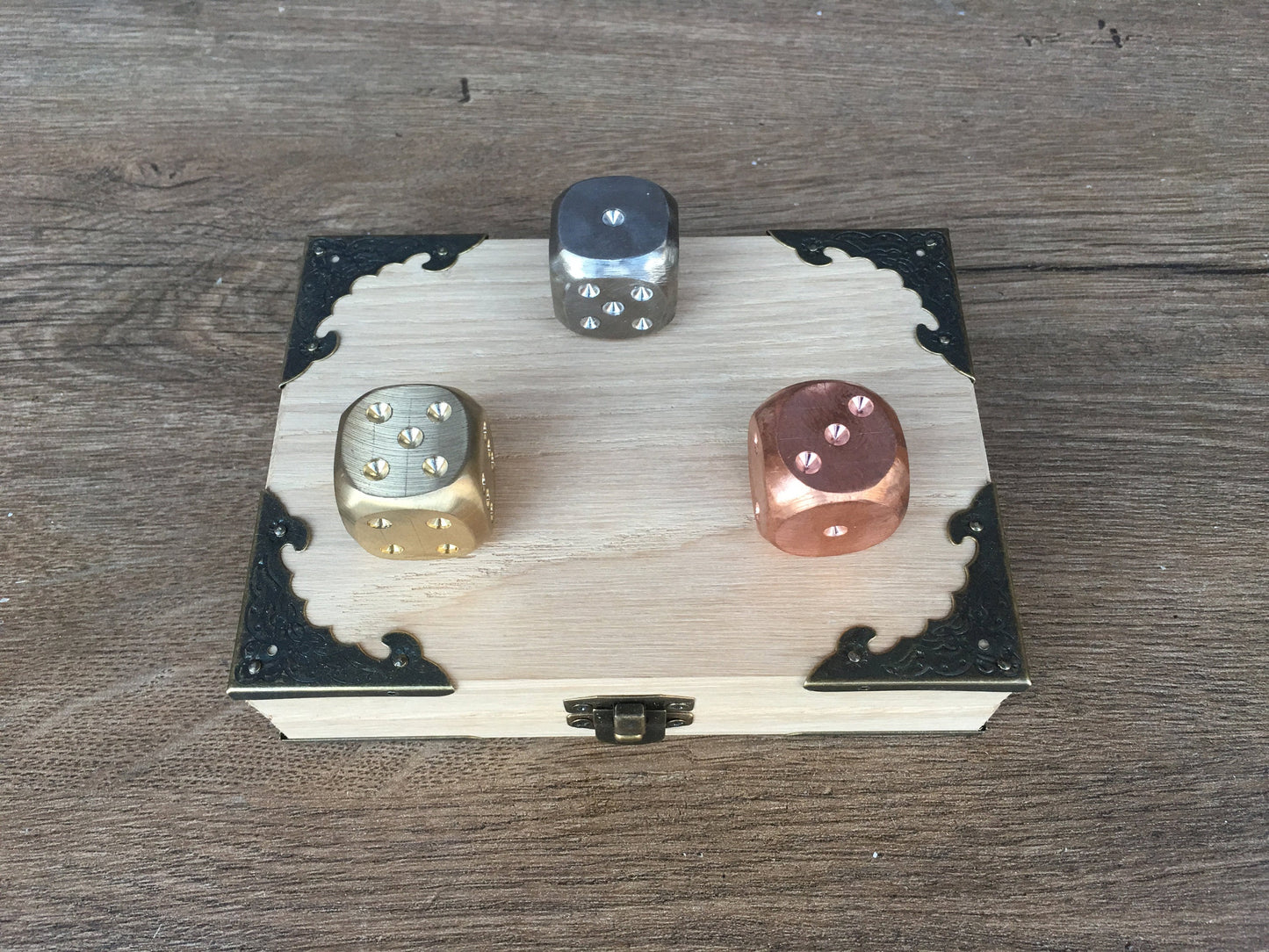 Wooden anniversary gift, 5th anniversary, wooden gift, 5 year anniversary, wooden anniversary, engraved wooden gift,day we met gift,dice set