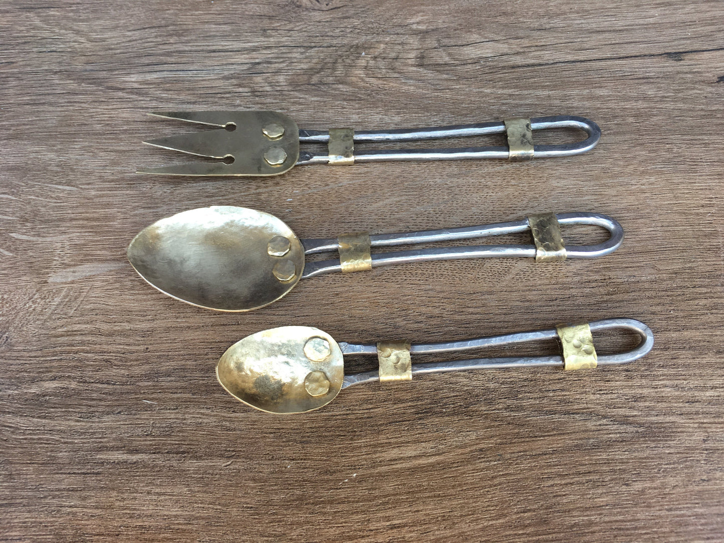 Bronze cutlery, bronze anniversary, bronze gift, antique bronze, mid century cutlery, cutlery, mid century flatware, medieval fork,tea spoon