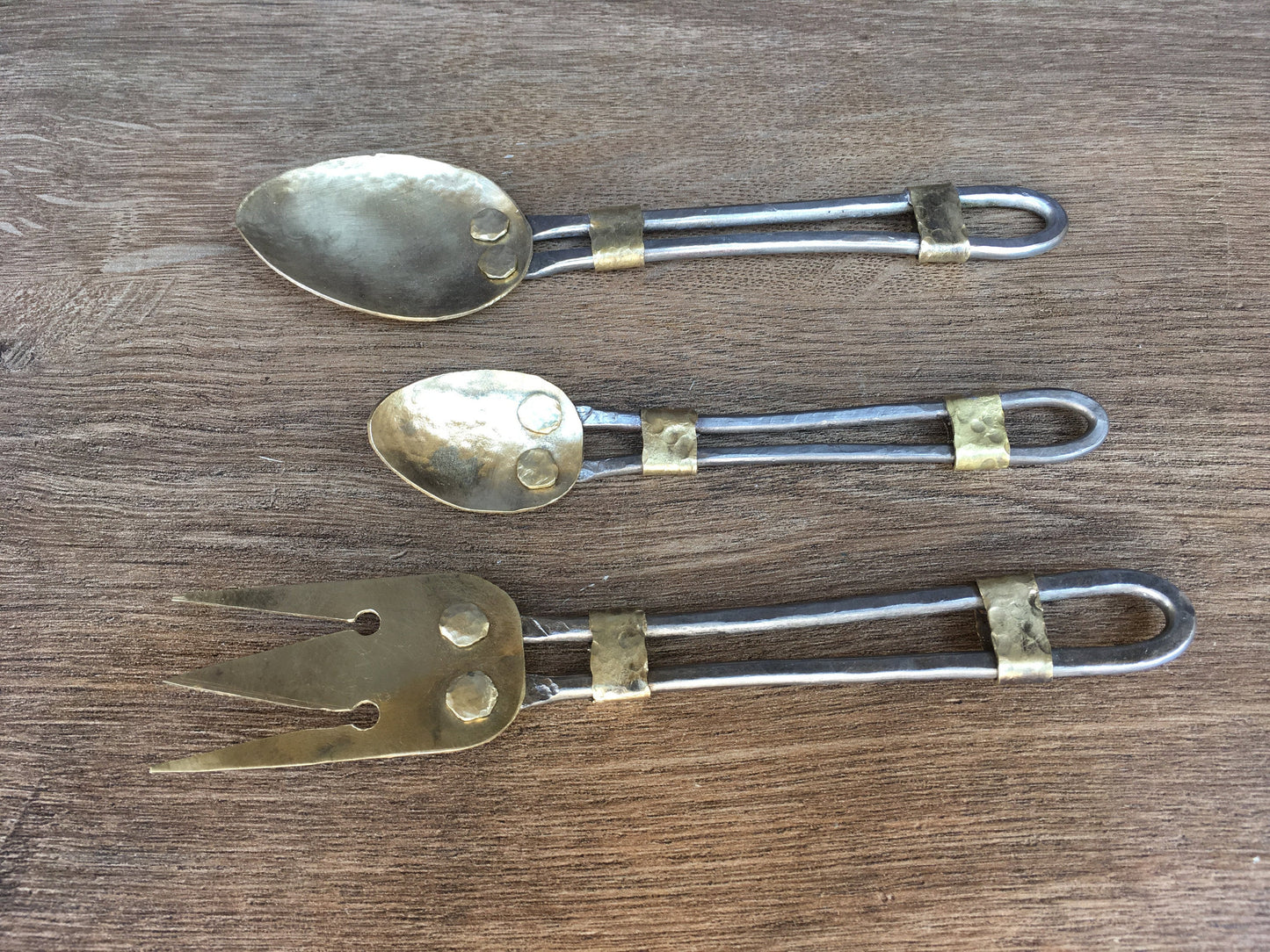 Bronze cutlery, bronze anniversary, bronze gift, antique bronze, mid century cutlery, cutlery, mid century flatware, medieval fork,tea spoon