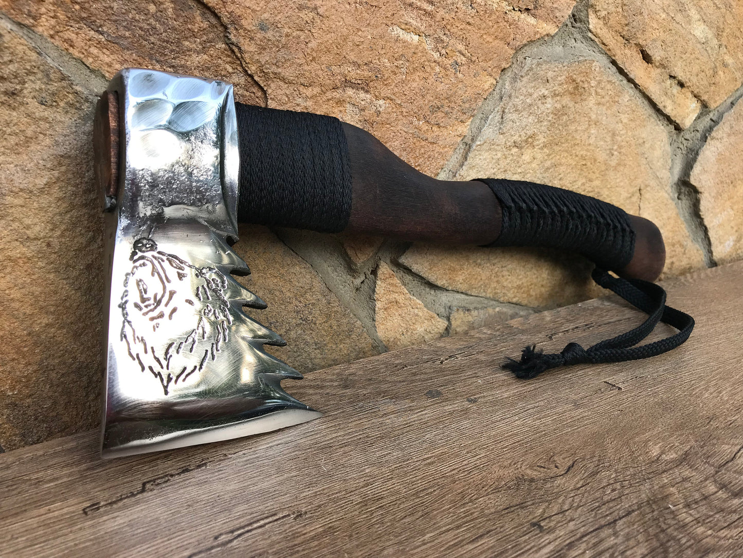 Viking axe, leather sheath, his birthday gift,mens anniversary gift, gift for dad, gift for men, Christmas gift, Fathers day gift, bear, axe