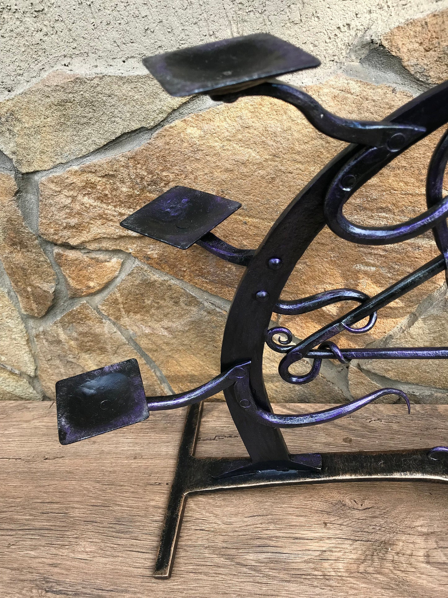 Iron anniversary gift for her,iron candle holder, iron anniversary gift for him, iron gift for her, hand forged candle holder, candle holder
