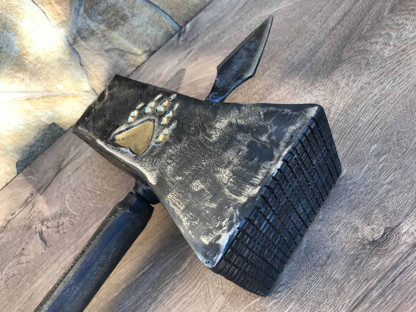 Decorative hammer, hammer, cosplay weapon, cosplay armor, viking hammer, viking axe, customized hammer, iron anniversary gift,tools,dad gift