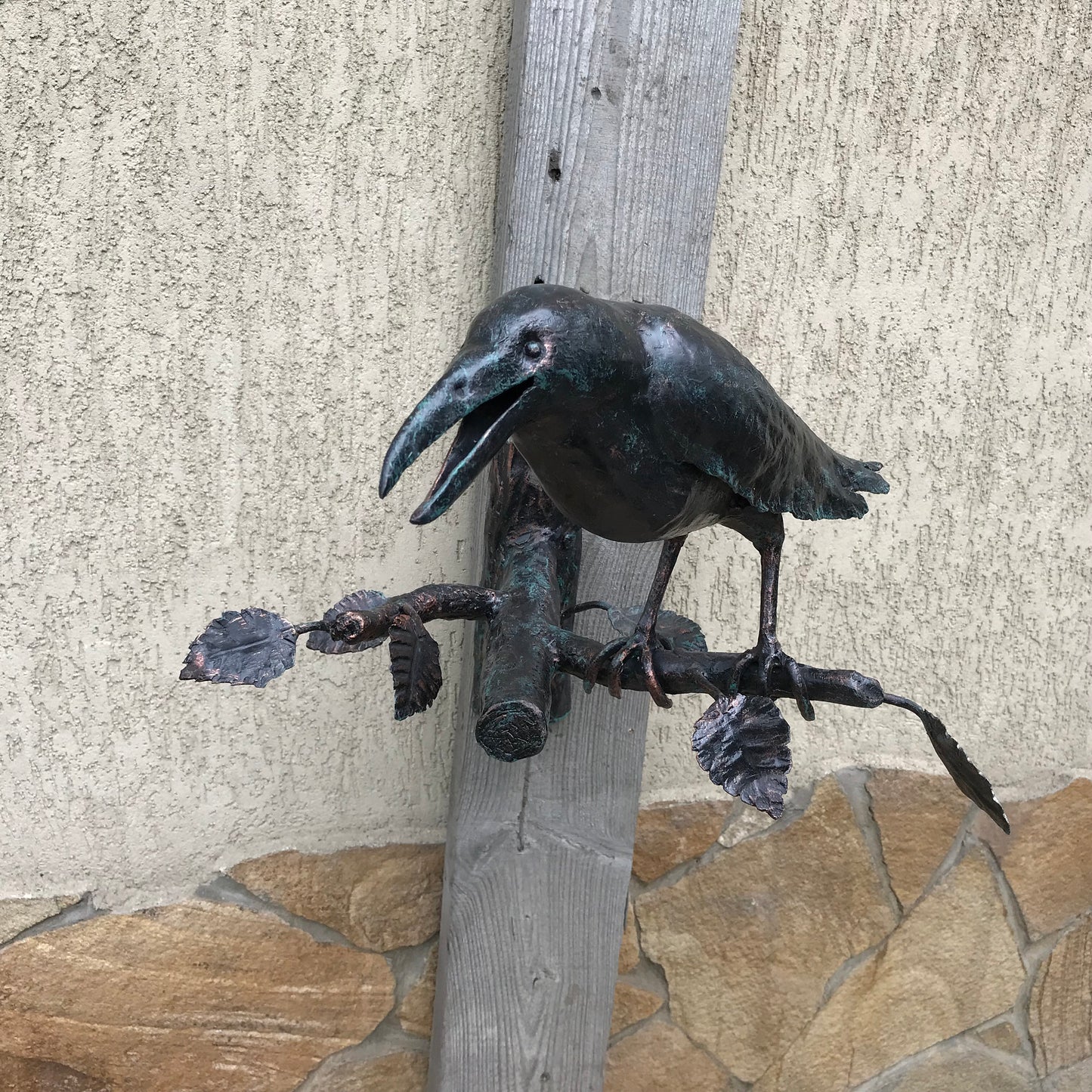 Crow, iron crow, metal sculpture, metal figurine, art object, hand forged sculpture, crow figurine, metal art, metal wall art, crow decor