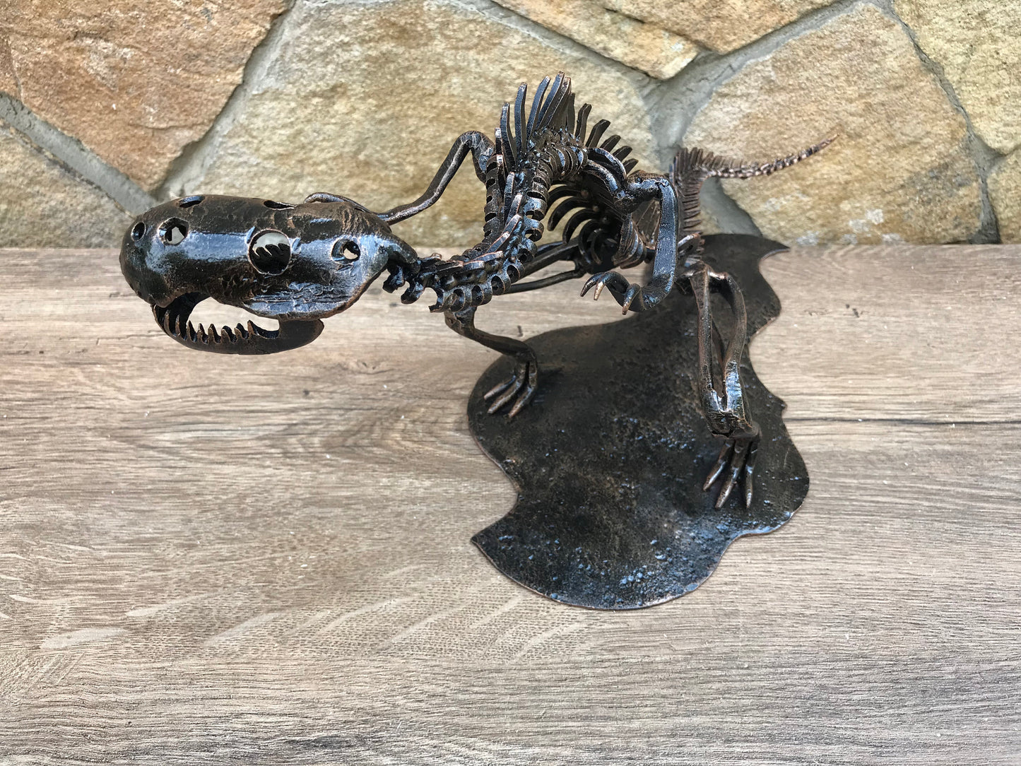 Hand forged dinosaur, dinosaur, tyrannosaurus, t-rex, t rex, dinosaur gift, raptor decor, iron gift, Jurassic Park, reptile, paleontology