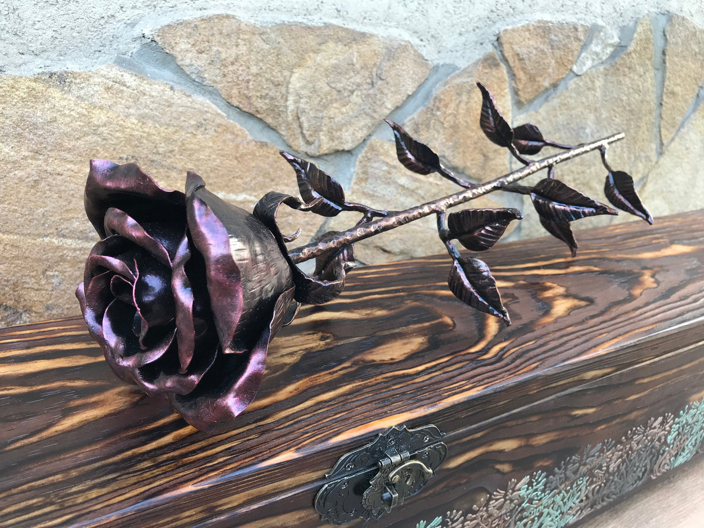 Wedding anniversary, 11th, 5th, 6th, 20th, steel anniversary,iron anniversary,ruby anniversary,anniversary gift,wedding gift,metal iron rose