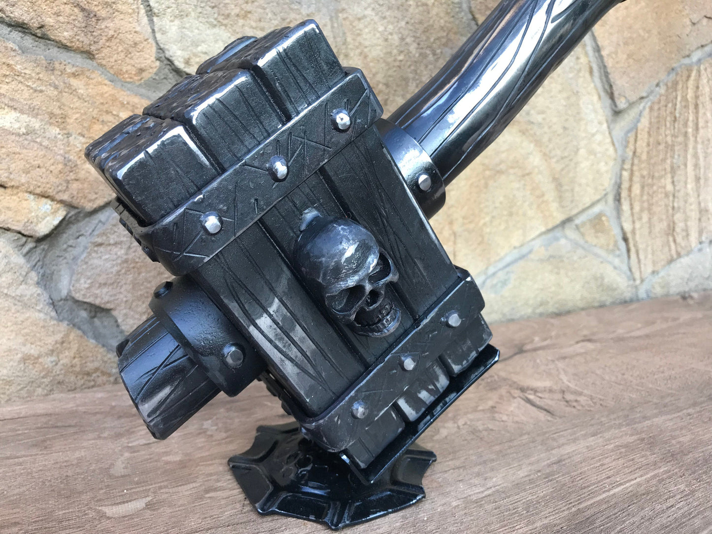 Skull Grinder Hammer, war hammer, skullgrinder, skull armor, viking skull, hammer, horror, punk, grim reaper, hell, biker, ghost