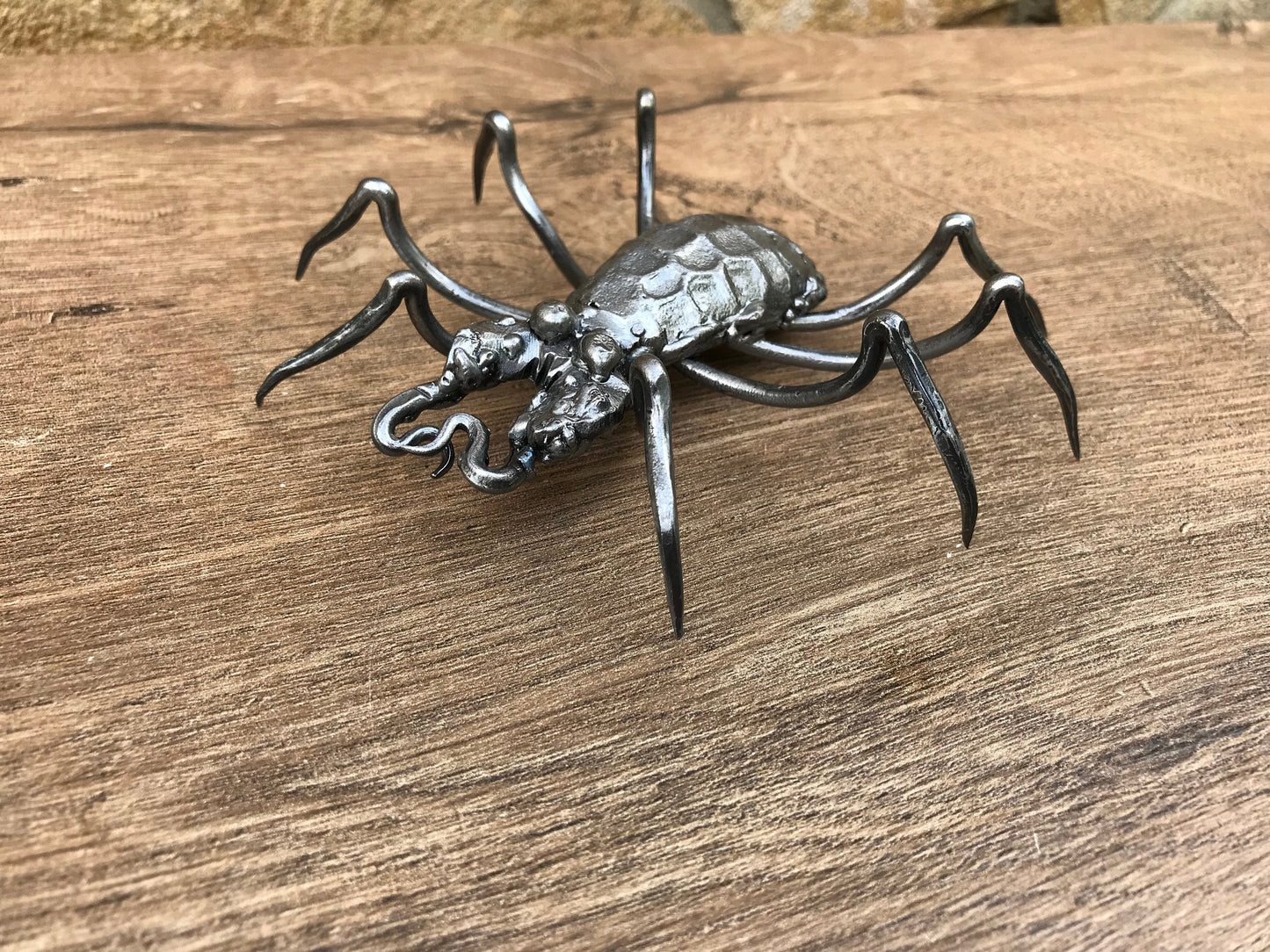 Spider, metal spider, hand forged spider, spider figurine, iron gift for him, kids birthday, spider party, spiderman, spiderman cosplay