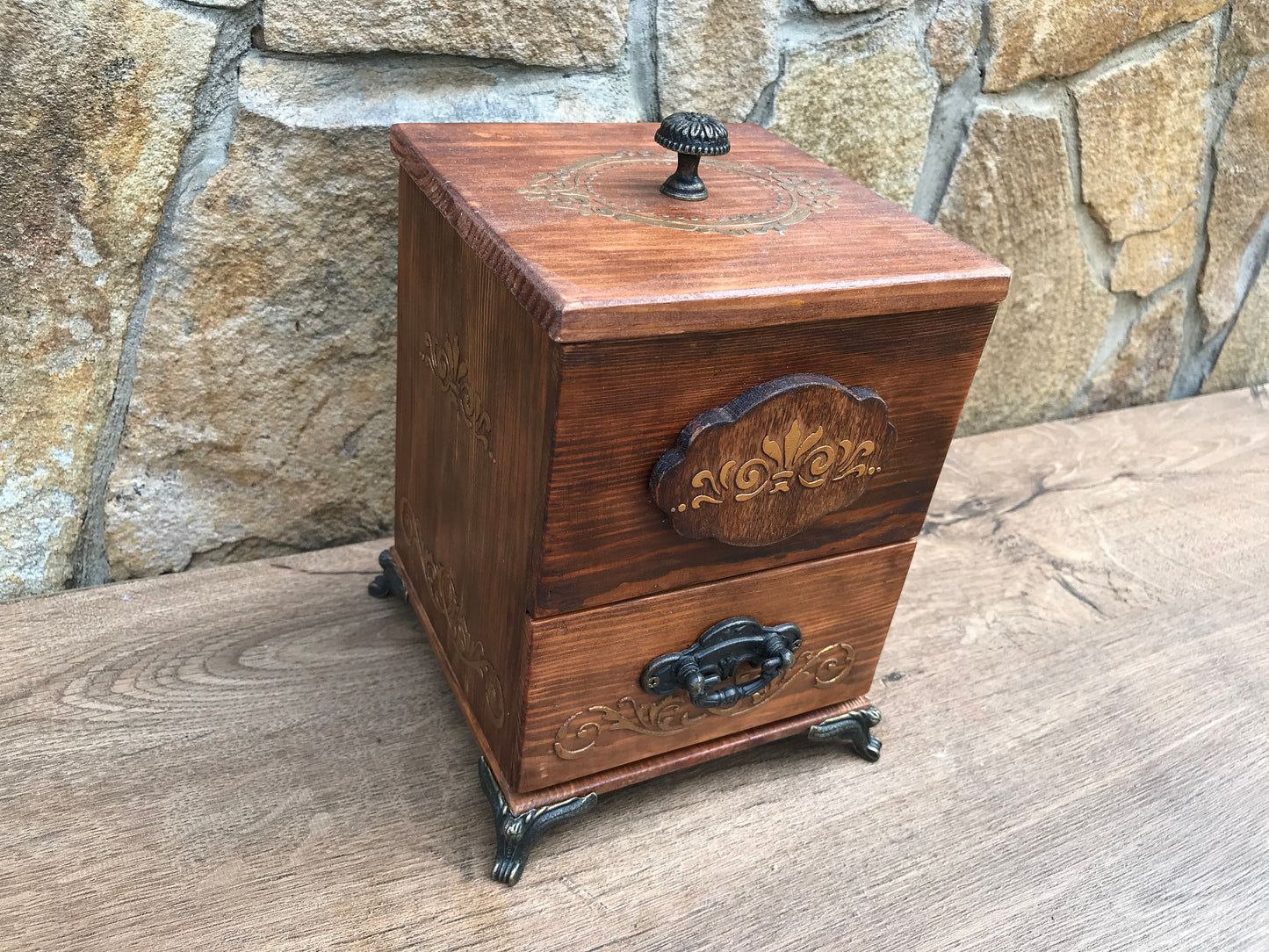 Wooden gift, jewelry box, jewelry storage, jewelry casket, vintage casket, wooden casket,wooden anniversary,5th anniversary,chest of drawers