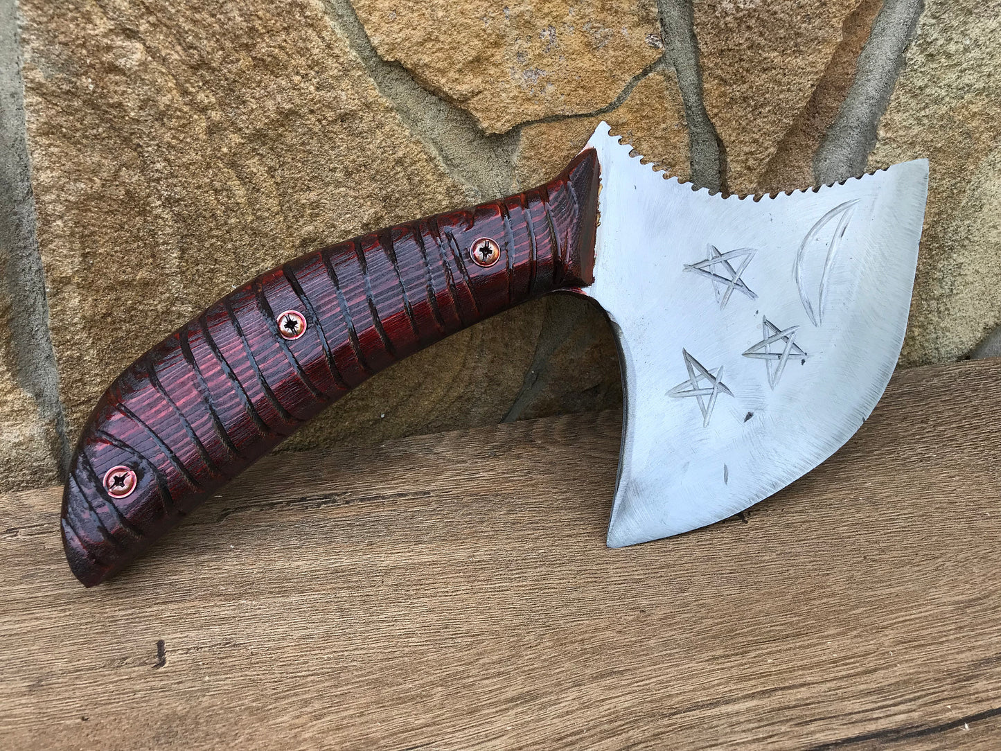 Kitchen axe, kitchen knife, meat cleaver, butchers knife, viking axe, medieval axe, wood carving, meat axe, tomahawk, Damascus steel, axe