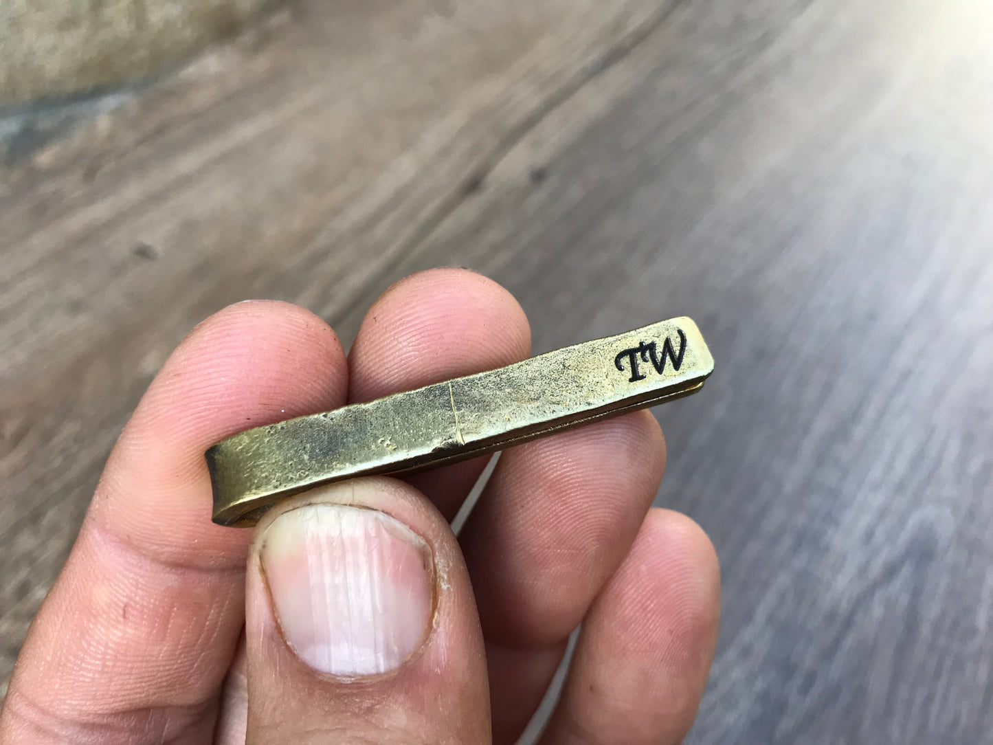 Bronze tie clip, tie clip, tie bar, tie tack, bronze gift for men, bronze gift for him, personalized tie clip, mens bronze gifts, tie clips