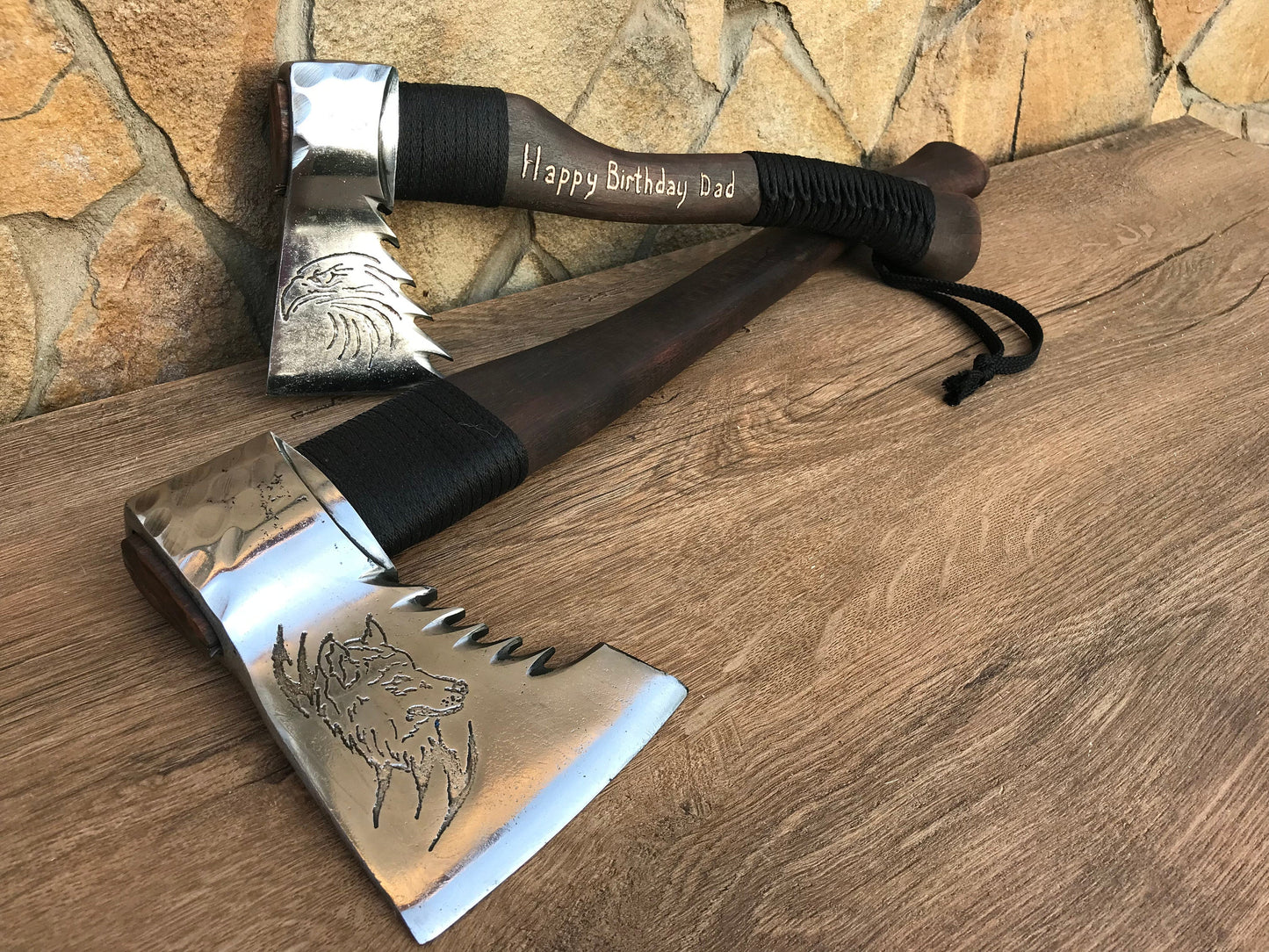 Axe, his birthday gift, 6th anniversary, gift for dad, 11th anniversary, gift for men, Christmas gift,viking axe,Fathers day gift,wolf,eagle