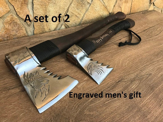 Axe, his birthday gift, 6th anniversary, gift for dad, 11th anniversary, gift for men, Christmas gift,viking axe,Fathers day gift,wolf,eagle