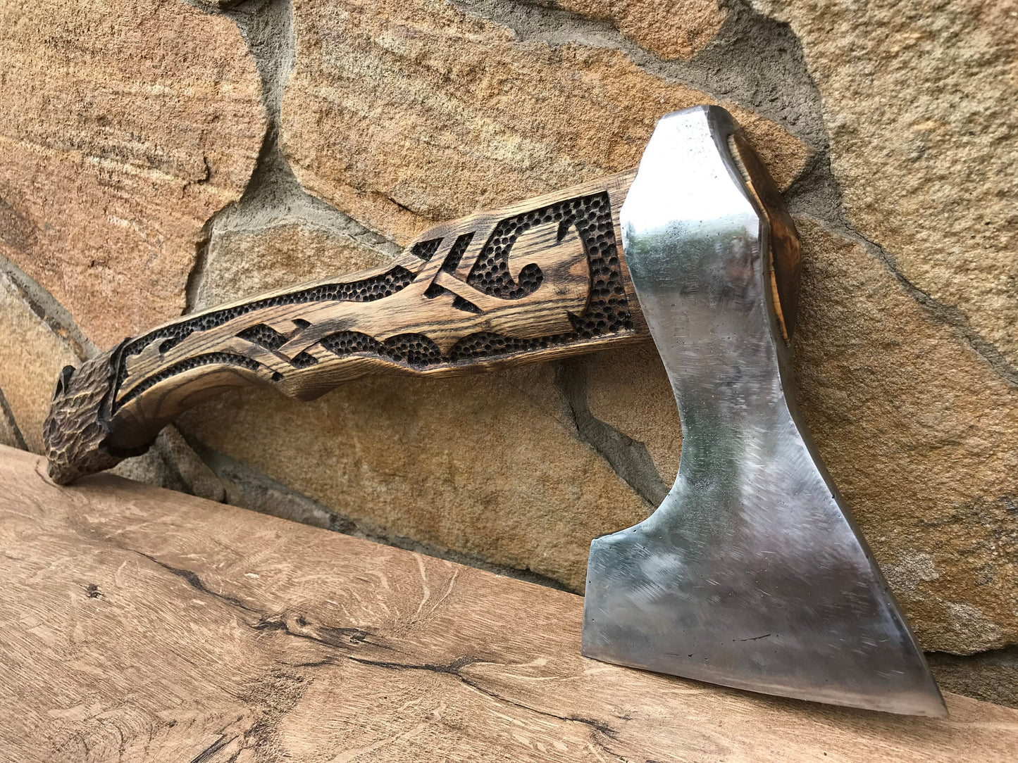 Wolf axe, viking axe, wolf, tomahawk, werewolf, viking hatchet, groomsman gift, wolf gifts, wolf decor, carved wolf, survival axe, mens gift