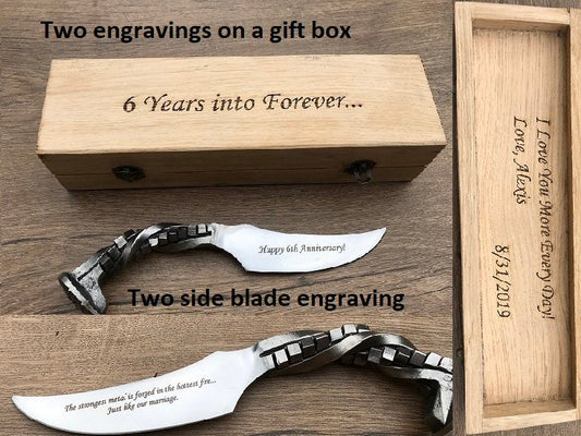 6th anniversary, 6 year anniversary, railroad spike knife, 6th anniversary gift for him, iron gift for him, iron anniversary gift for him