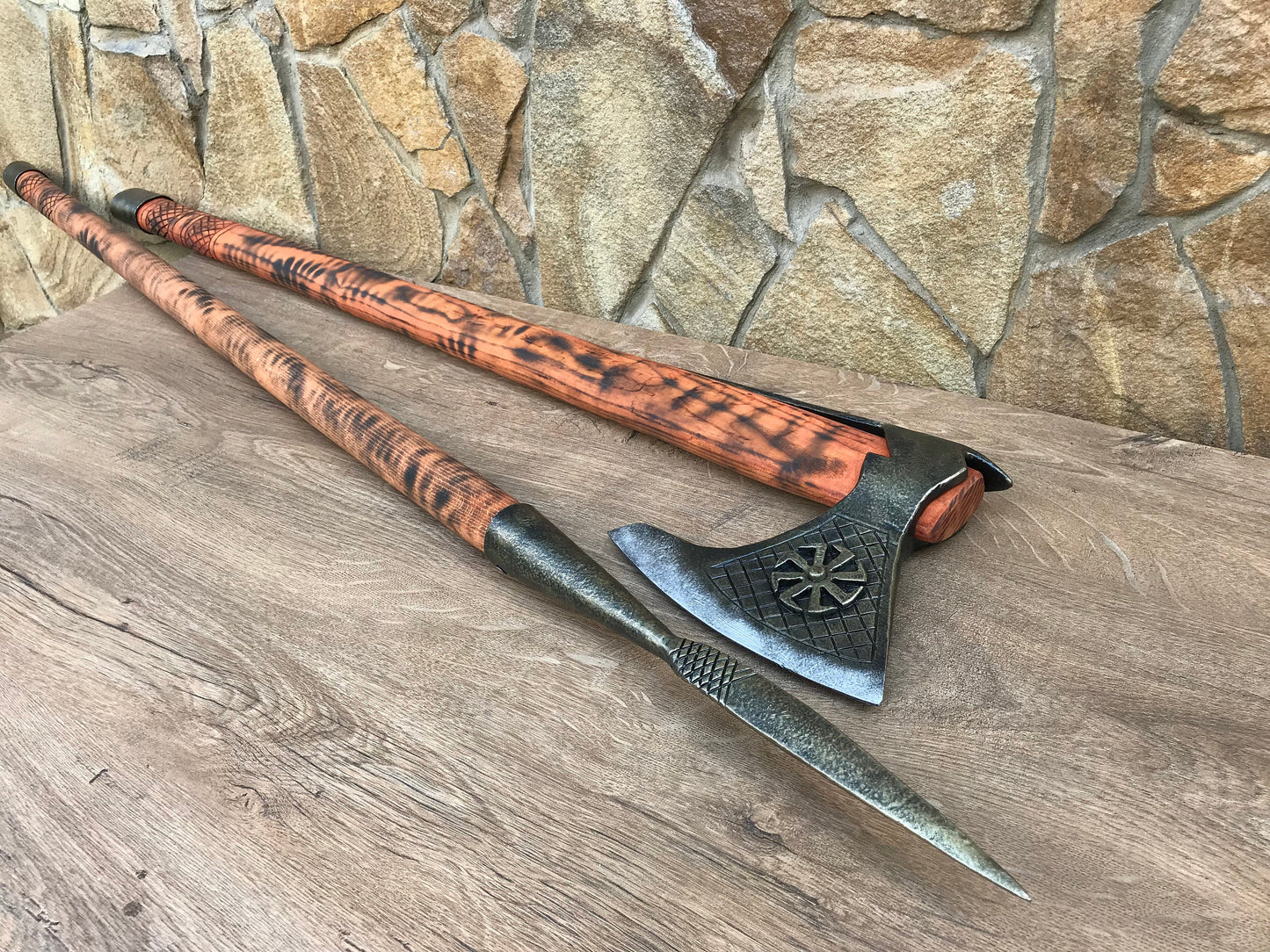 Viking axe, viking spear, viking weapon, medieval decor, viking battle axe, viking wall decor, viking shield, viking sword, viking artifact