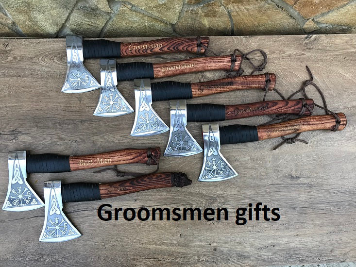 Groomsmen gift, viking axe, groomsman gift, wedding gift, bachelor party, mens gifts, vegvisir, bachelor party gifts,viking compass,axe gift