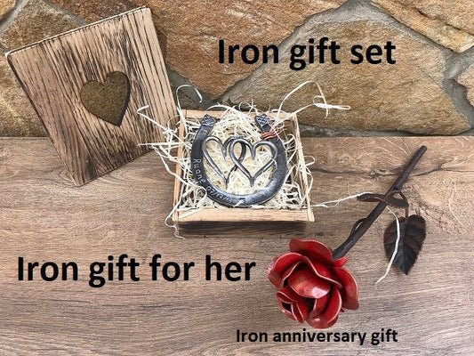 Iron gift for her, iron anniversary, 6th anniversary gift, iron gift, 6th anniversary gift for her,iron rose,iron horseshoe,anniversary gift