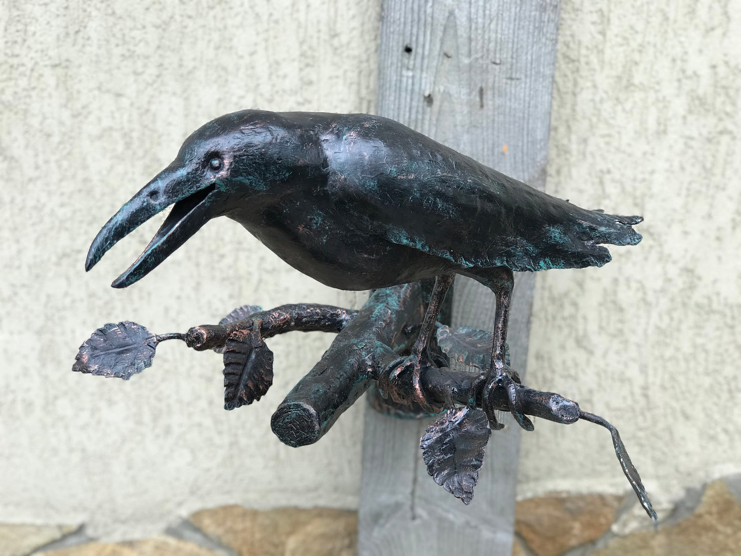 Crow, iron crow, metal sculpture, metal figurine, art object, hand forged sculpture, crow figurine, metal art, metal wall art, crow decor