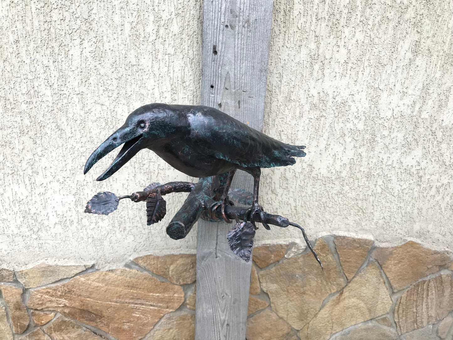 Crow, iron crow, metal sculpture, metal figurine, art object, hand forged sculpture, crow figurine, metal art, metal wall art, crow decor