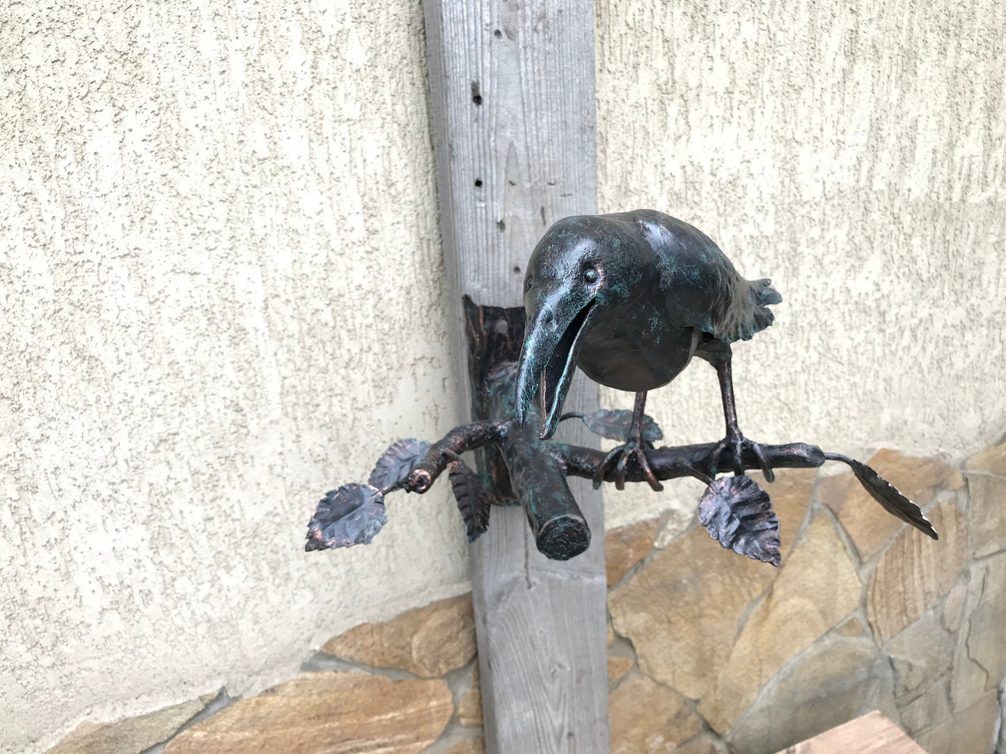 Crow, iron crow, metal sculpture, metal figurine, art object, hand forged sculpture, crow figurine, metal art, metal wall art, crow decor