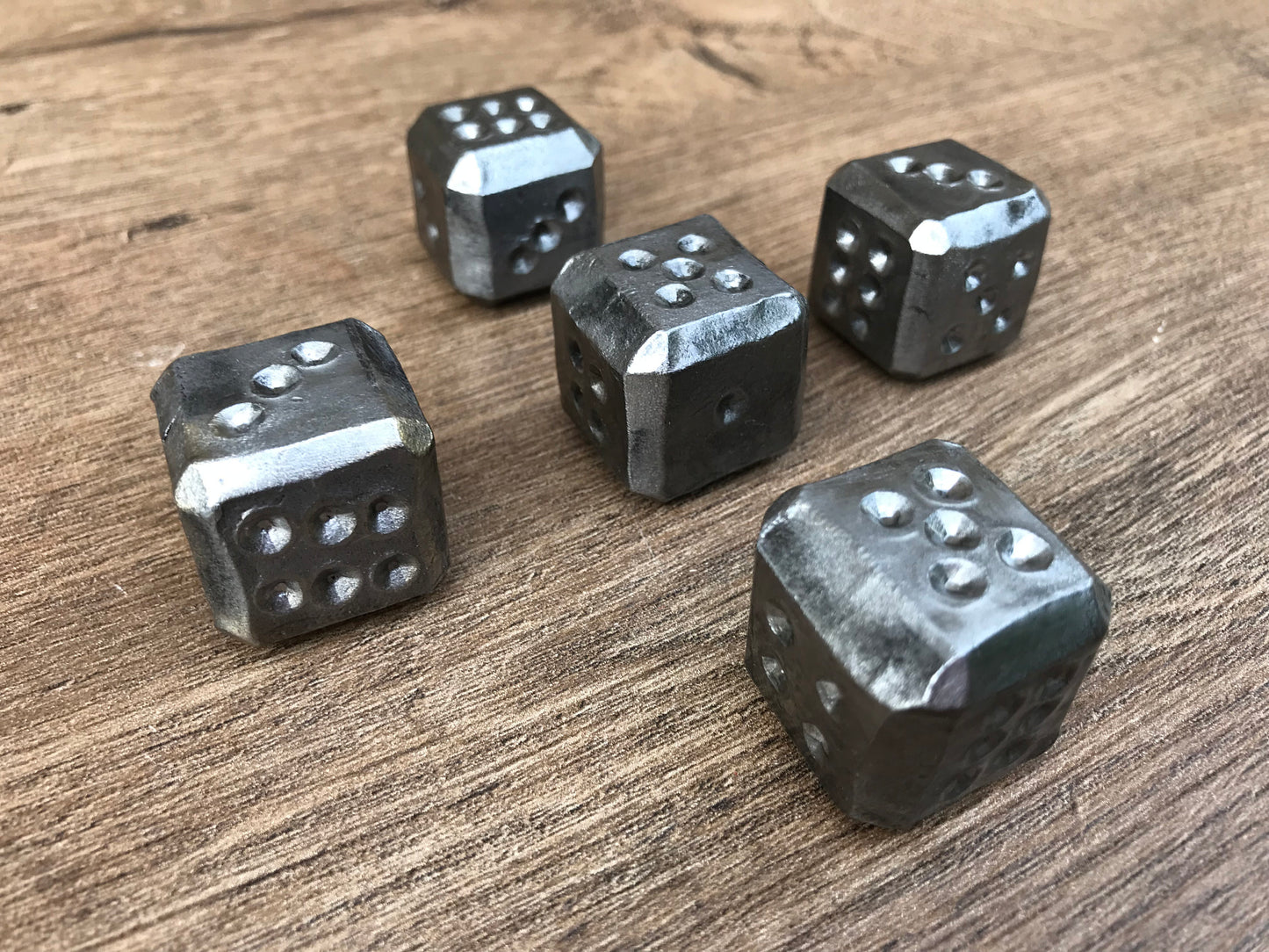 Iron dices, 6th anniversary, iron gift, iron anniversary, set of dices, custom dice, gambling dice, gaming dice, dice games, tabletop game