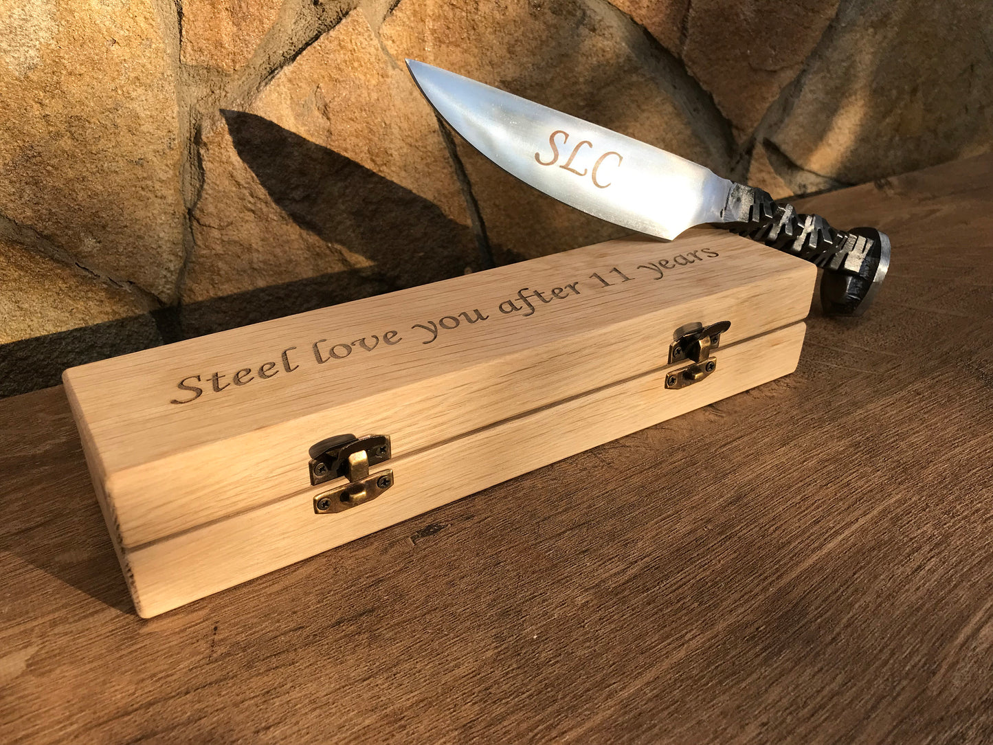 11th anniversary, steel gifts for him, engraved steel gift, railroad spike knife, 11th anniversary gift for him, steel jewelry, steel gifts