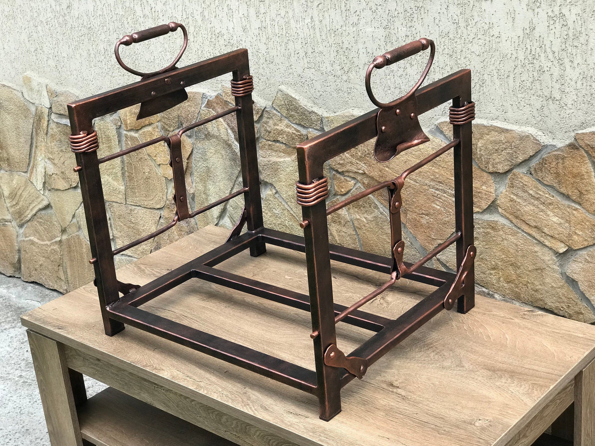 Fireplace Log Rack 50cm Height - Johnnie Blue Décor & Accessories Fireplace Log Rack 50cm Height - Johnnie Blue Décor & Accessories