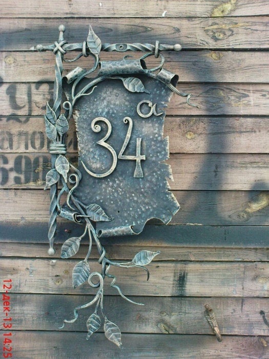 House number plaque, house number sign, medieval, rustic plaque, viking, lettering, house plate,viking gift,address number sign,address sign