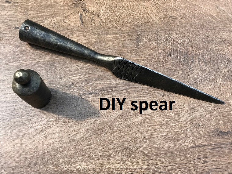 Spear hardware, DIY kit, viking spear, craft kit, viking, do it yourself, make your own, step-by-step,spear,diy workshop,do it yourself gift