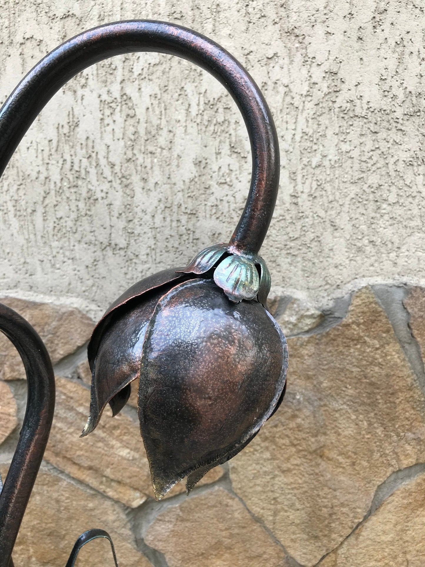 Table lantern, table lamp, night lamp, sconce, night lantern, wall sconce, hand forged sconce, light fixture,snowdrop,floral design,lighting