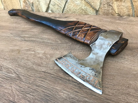 Viking axe, axe, medieval axe, hatchet, mens gifts, vikings, viking weapons, viking camp, viking armor, cosplay weapon, cosplay armor, knife