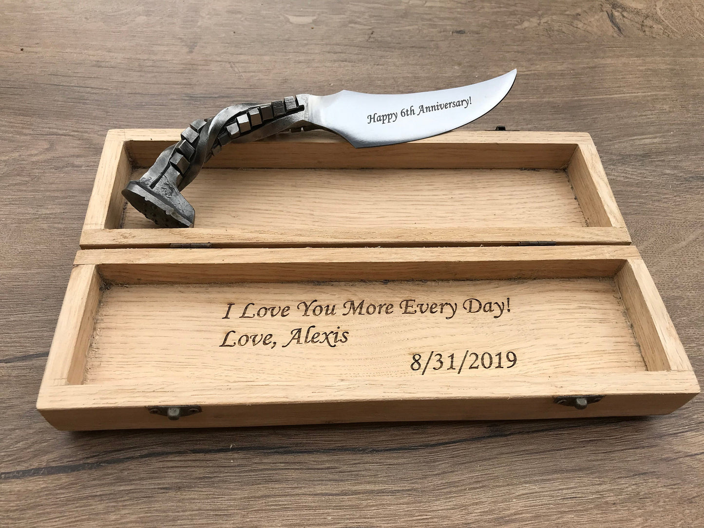 6th anniversary, 6 year anniversary, railroad spike knife, 6th anniversary gift for him, iron gift for him, iron anniversary gift for him