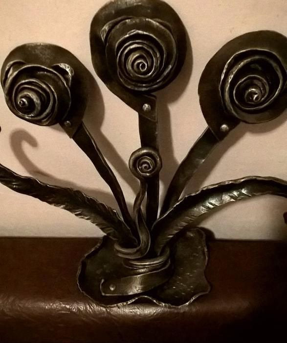Metal flower, hand forged flower, iron rose, wedding flower, anniversary gift, iron gift, floral decor, floral gift, iron decor, engagement