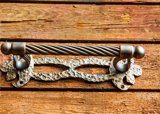 Vintage door handle, barn door handle, moving gift, new house gift, new home gift, moving in gift, hand forged puller, barn decor, iron gift