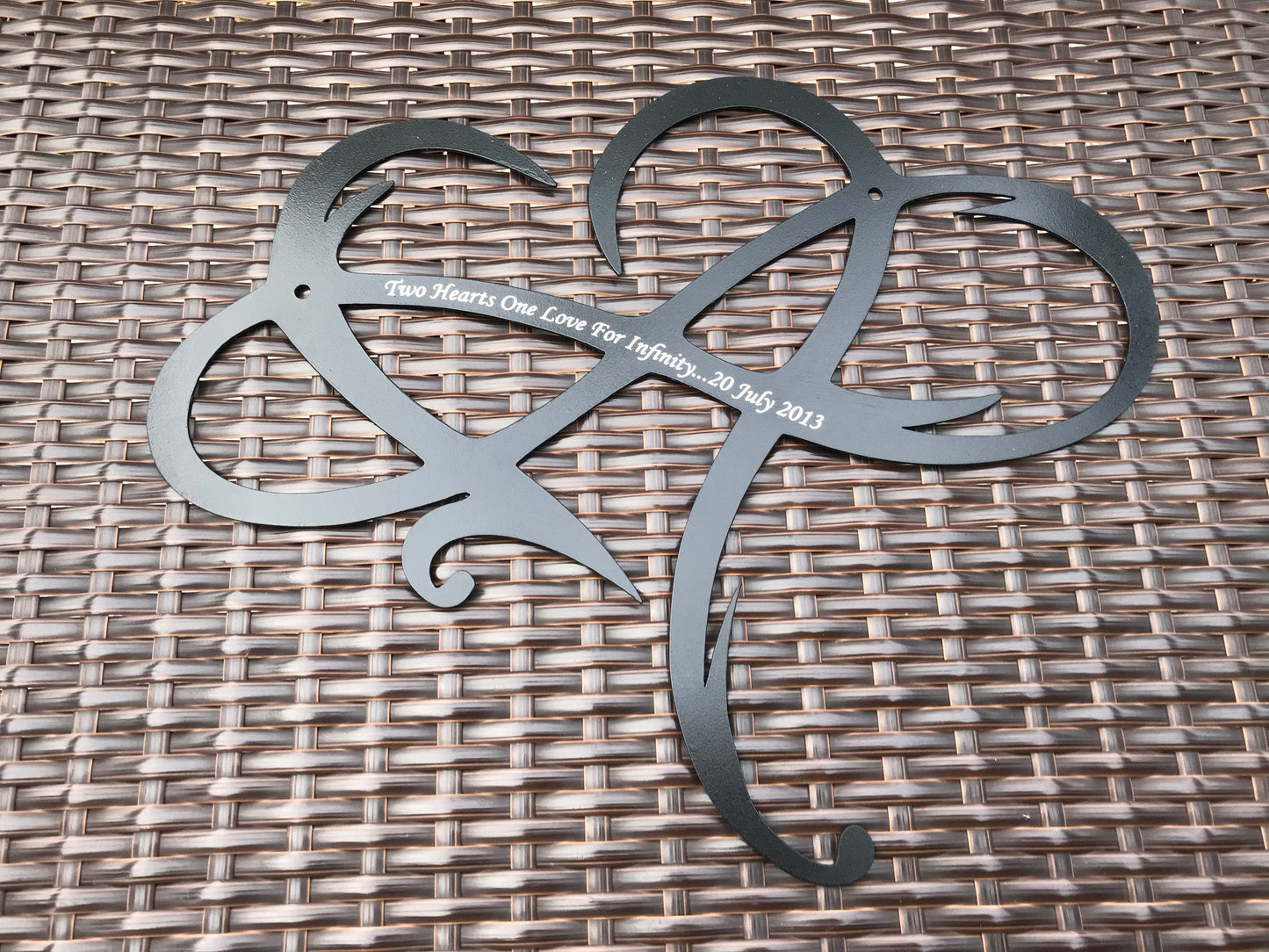 Iron gift, 6 year anniversary, 6th anniversary, engraved iron gift, heart, infinity sign, iron anniversary gift, iron heart, iron infinity