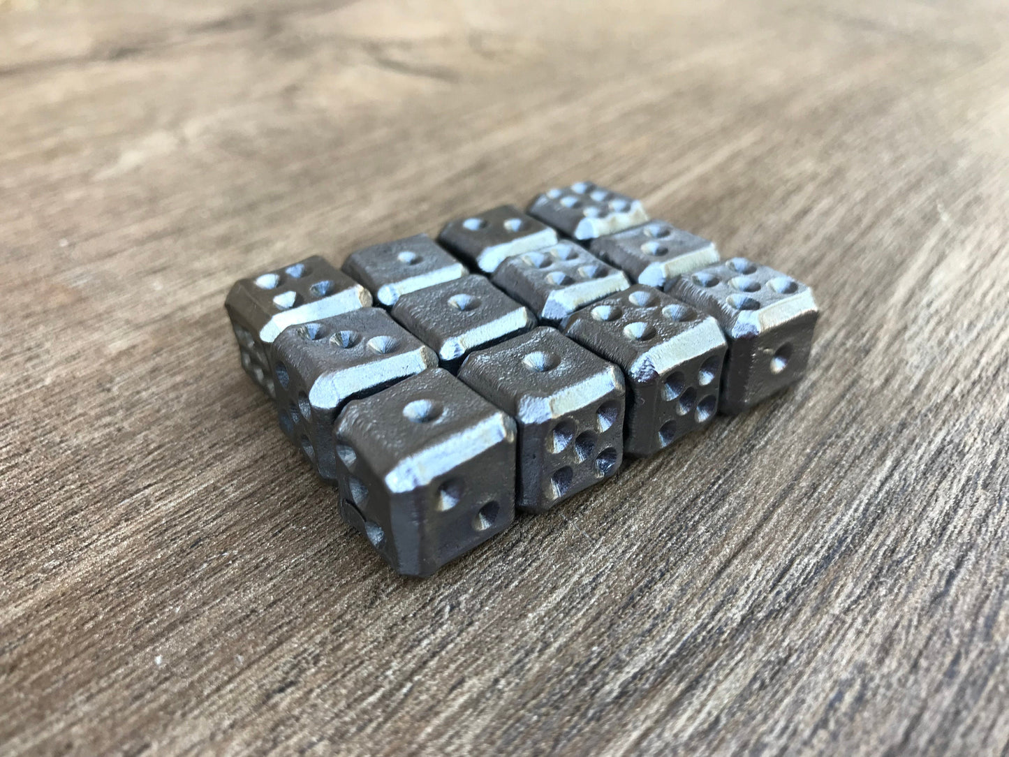 Dices, hand forged dices, iron dice, iron gift, iron anniversary, 6th anniversary, gambling dice, gaming dice, tabletop game, board games