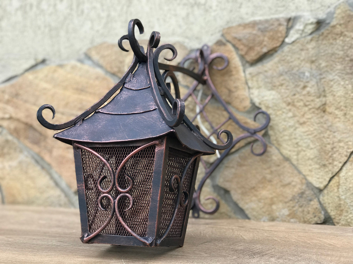 Wall lamp, hand forged lamp, wall sconce, iron lamp, hand forged lantern, garden lamp, porch lamp, candelabra, chandelier, light fixture