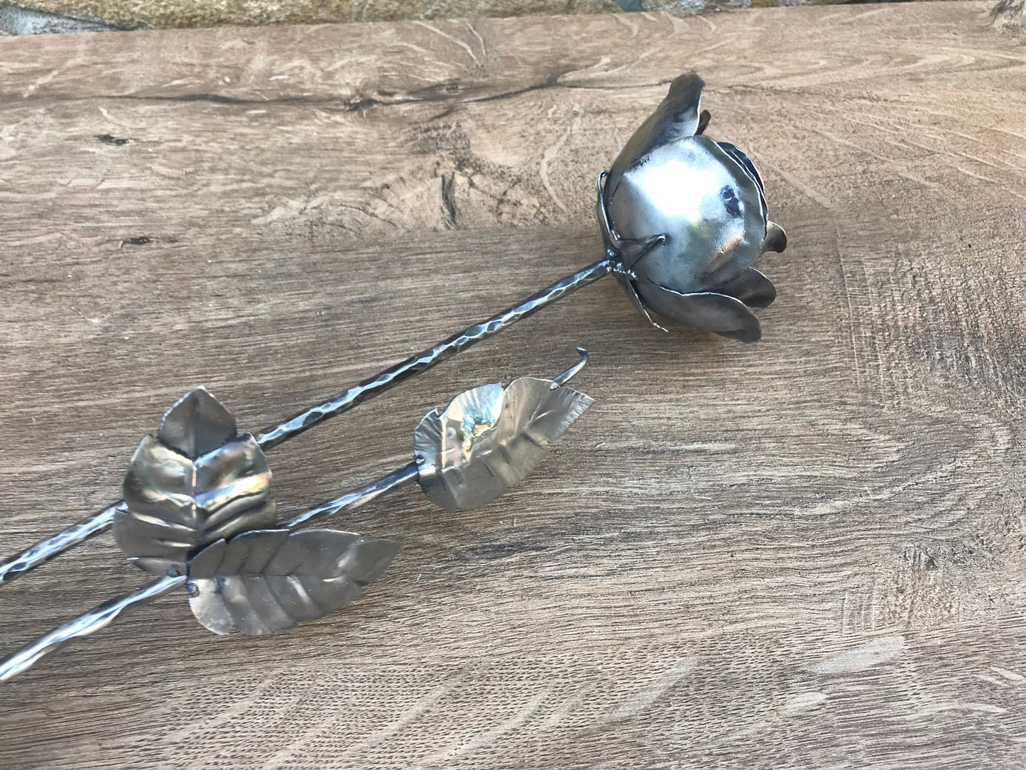 Steel rose, steel flower, steel gift, 11th anniversary, stainless steel rose, steel anniversary, steel gift for her, gift for wife, wedding