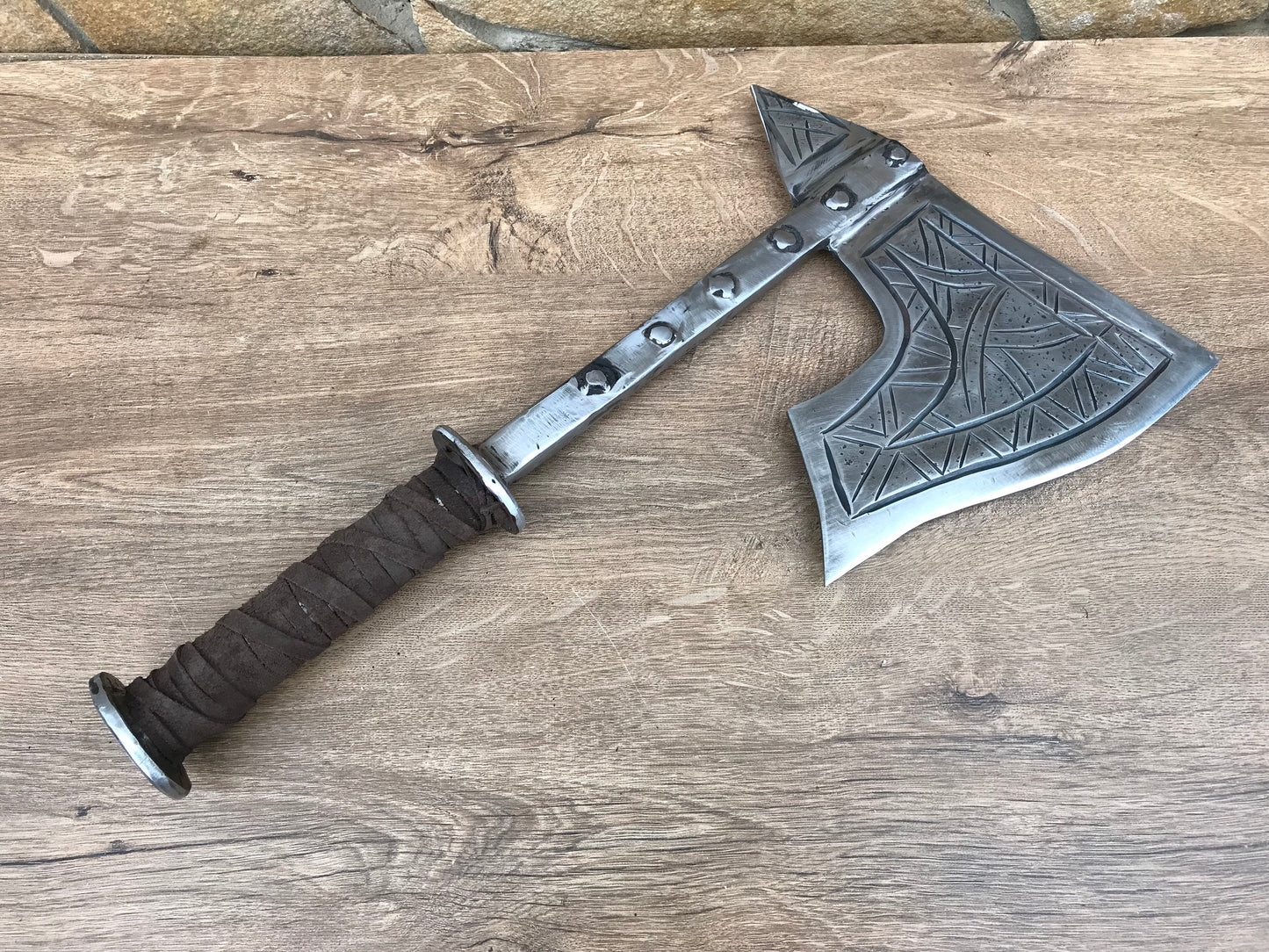 Viking axe, knife, mens gifts, viking armor, runic axe, runes decor, runes gift, hatchet, axe, axe gift, manly gift, handyman tool, vikings