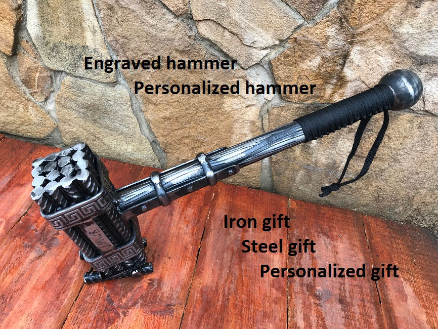Hammer, unique hammer, rebar art, viking tools, rebar, Christmas gift, viking hammer, mens gift, retirement gift, military gift, iron gifts