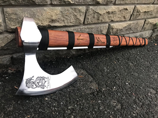 Runic axe, Fenrir, perun axe, pagan axe, viking axe, Ragnar, Dane axe, The Raider, bearded axe,Norse axe,berserker axe,mjolnir,viking weapon