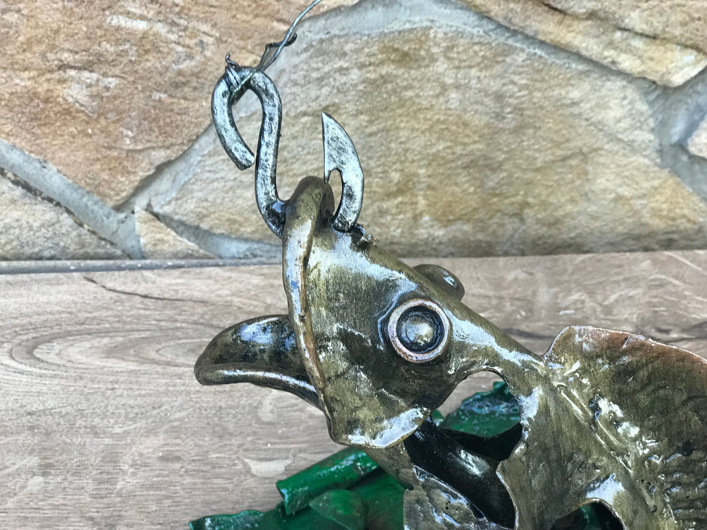 Metal fish, hand forged fish, metal fish art, metal fish sculpture, metal fish decor, iron fish, fishing gift,gift for fisher,steel fish art
