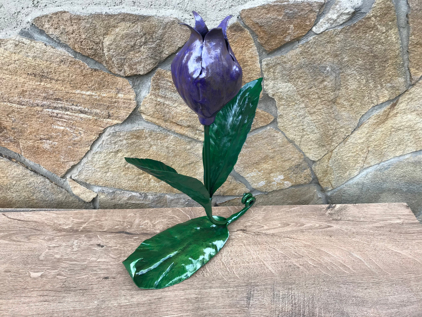 Tulip, iron tulip, iron gift for her, iron anniversary gift, iron gifts, Mother's day gift, 6th anniversary, iron flower, hand forged flower