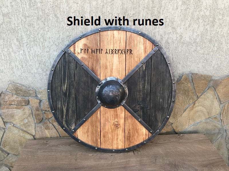 Runic shield, viking shield, viking rune shield, viking runes, runic, shield, runic sword, rune futhark, runic symbols, rune decor, rune set