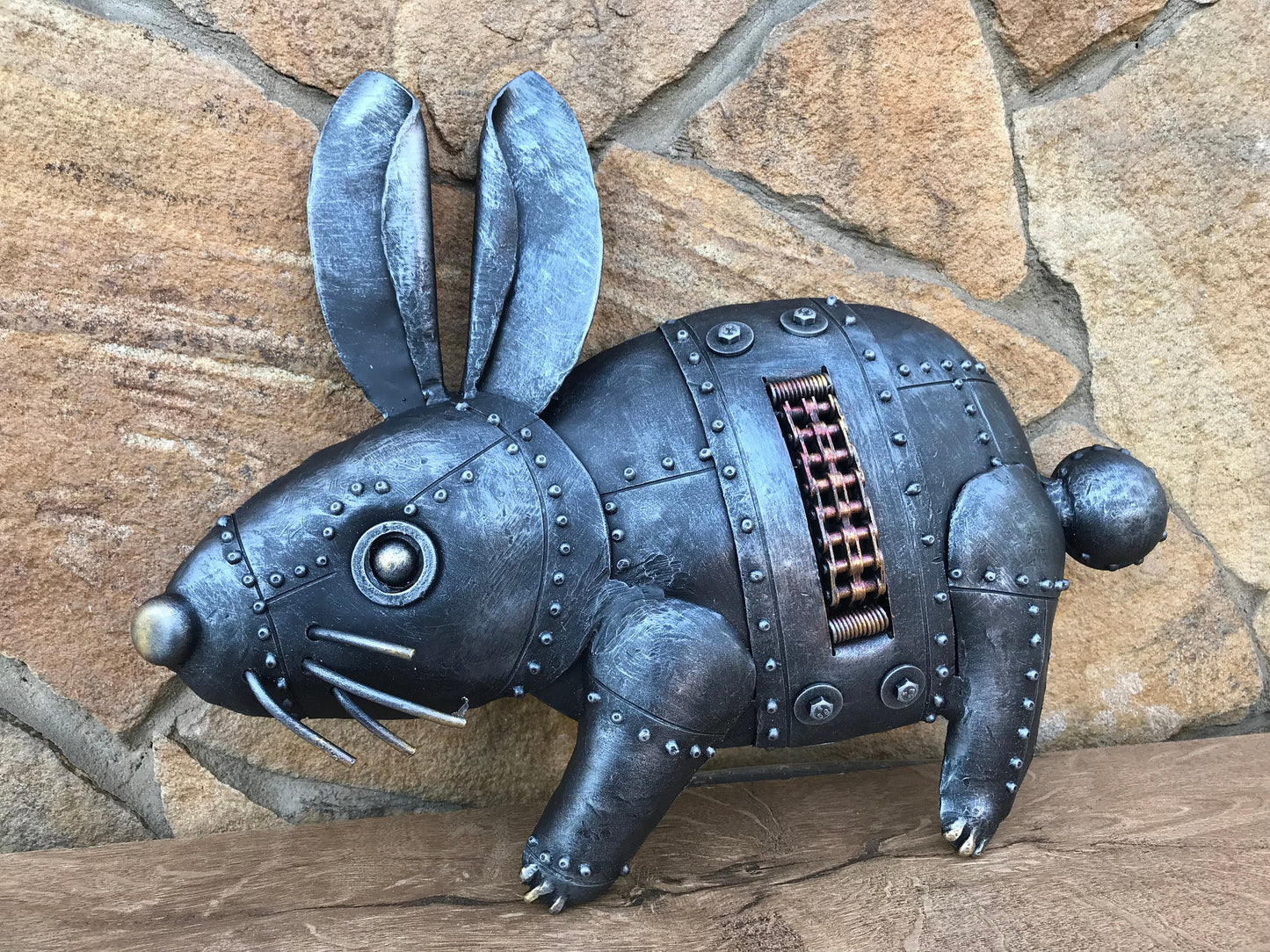 Steampunk rabbit, steampunk animals, steampunk painting, steampunk wall art, steampunk metal art, steampunk artwork,steampunk art,steam punk