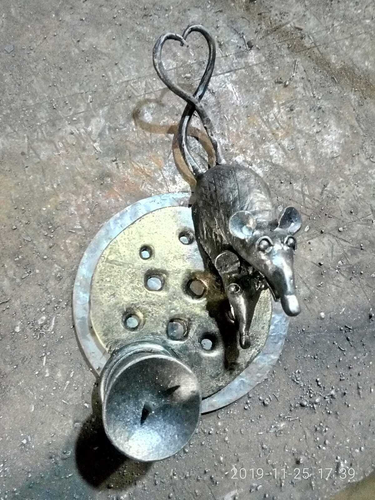 Candle holder, year of rat, year of the rat 2020, candlestick holder, iron gift for her, steel anniversary, wedding anniversary gift for her